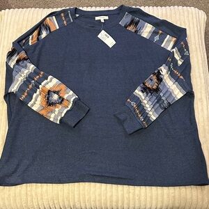 Maurices Navy Long Sleeve Top
